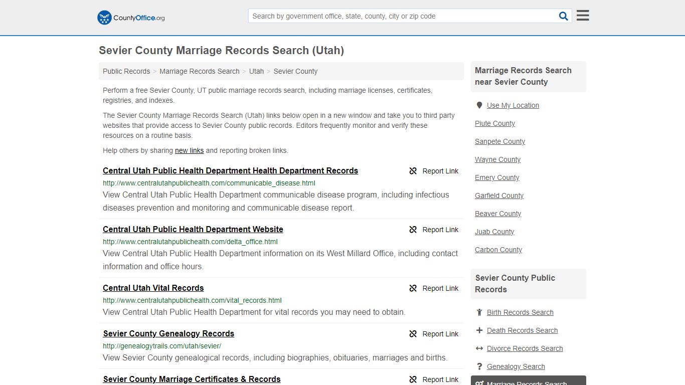 Marriage Records Search - Sevier County, UT (Marriage ...